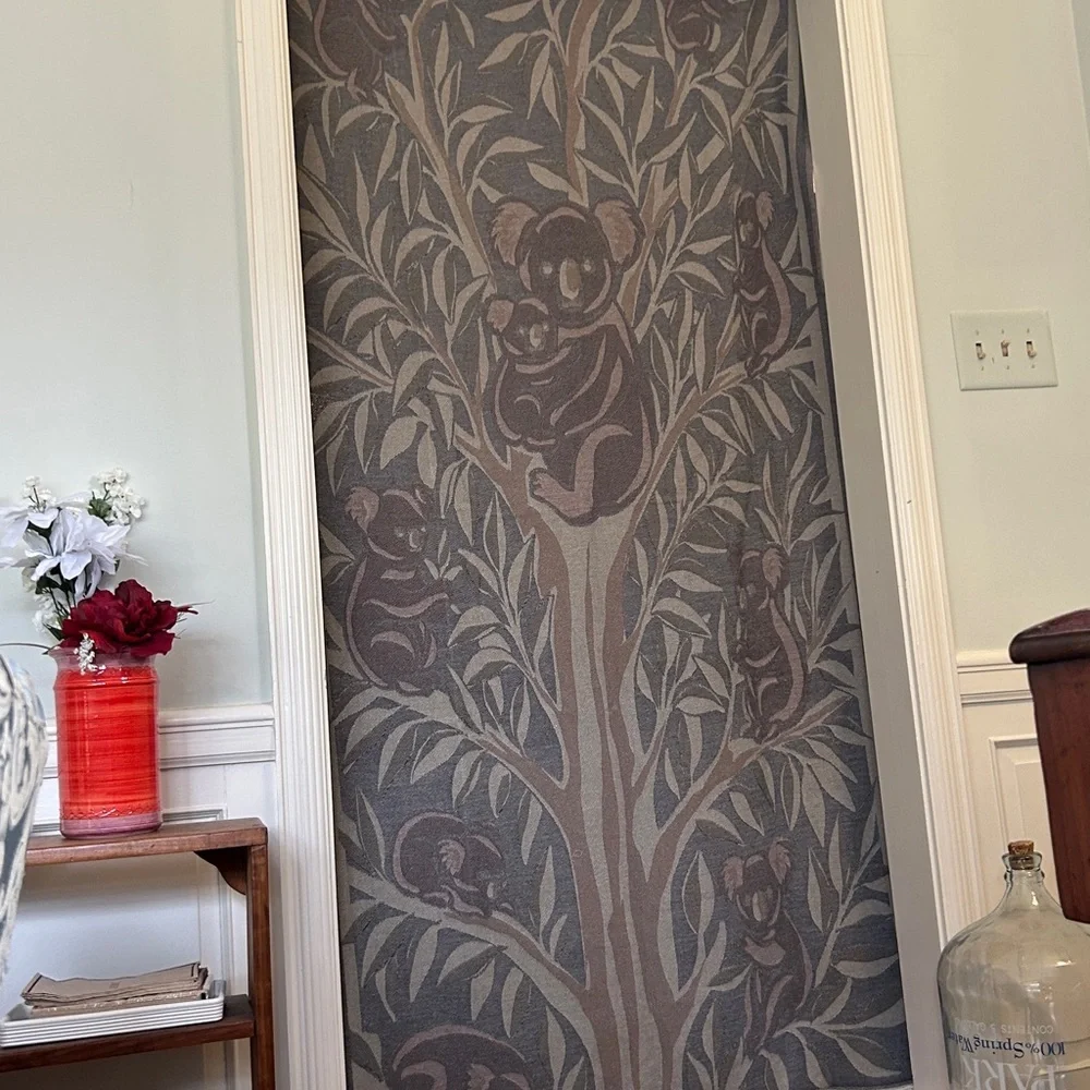 Koalas in Gum Tree Queen + Joey Loom Weave Organic Cotton 84” 2 Side Khaki